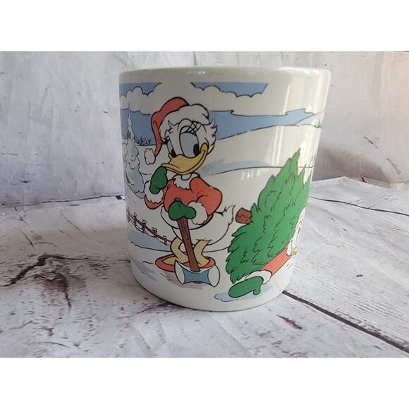 Donald Daisy Duck Holiday Applause Coffee Mug Walt Disney Christmas Vintage 1988 - Picture 4 of 8